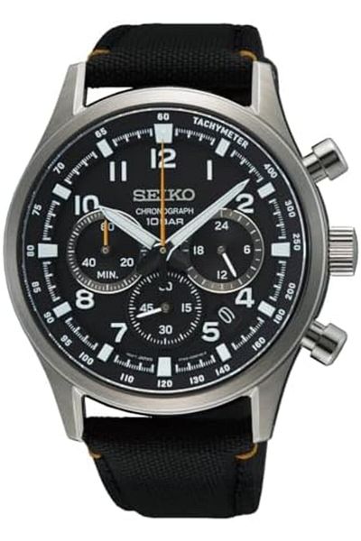 Seiko Men's Analogue Quartz Watch with Nylon Strap SSB449P1