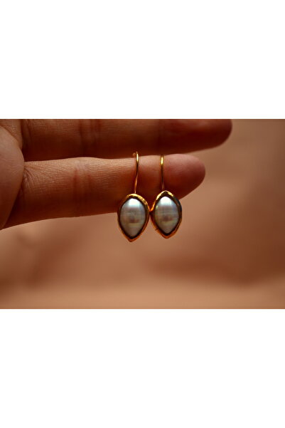 alpsilverart 925 Ayar Gümüş İnci Taşlı El Yapımı Küpe | Zarif Kadın Takı