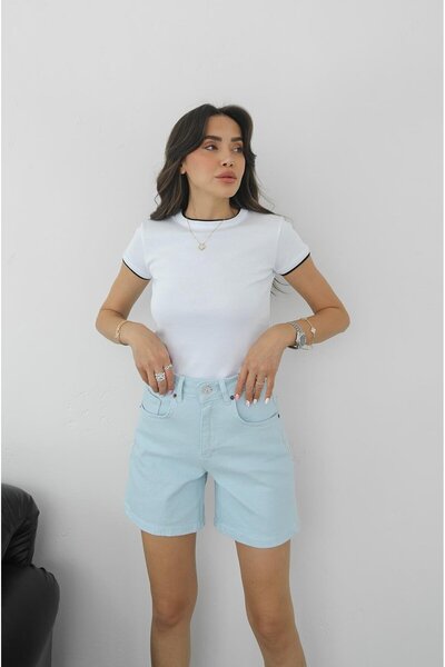 Havoş Baby Blue Fit Denim Shorts