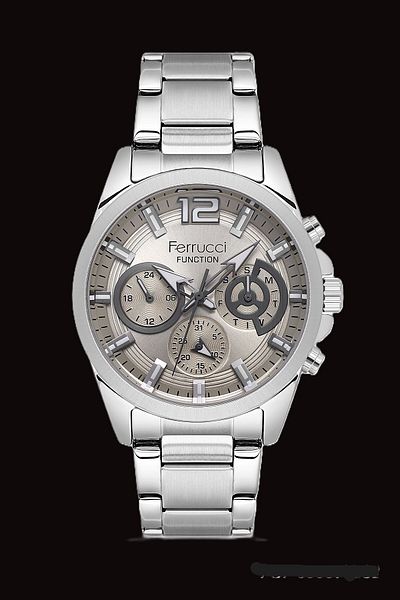 Ferrucci Silver Color Steel Cord&Case Internal Fittings Active Men's Wristwatch