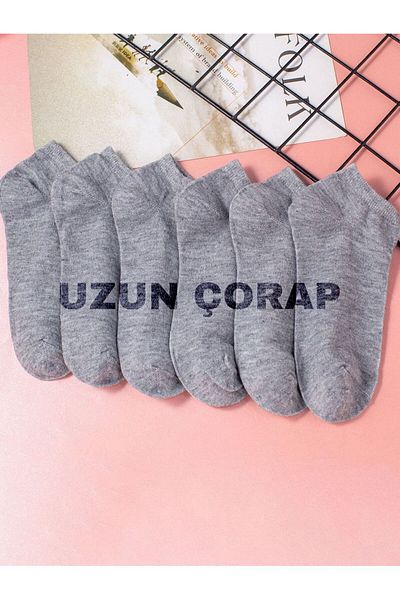 UZN SOCKS Унисекс сиви чорапи до глезена, 30 чифта