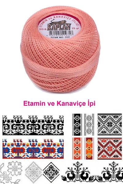 PRATİKOBA Tiger Etamine and Cross Stitch Lanyard No. 8 Code/Color: 352 - Royaleks