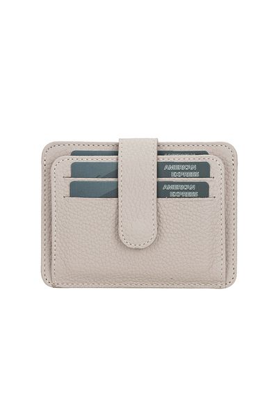 Enseb Multi-Compartment Slim Leather Card Holder BLW019 ERC3 Beige