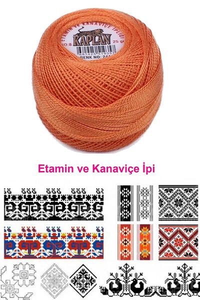 PRATİKOBA Tiger etamine and cross stitch thread no. 8 code/color: 244 - royaleks