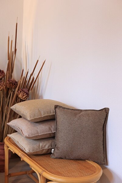 NEEDLE Serrated Kırlent Kılıfı Kahve (45X45)