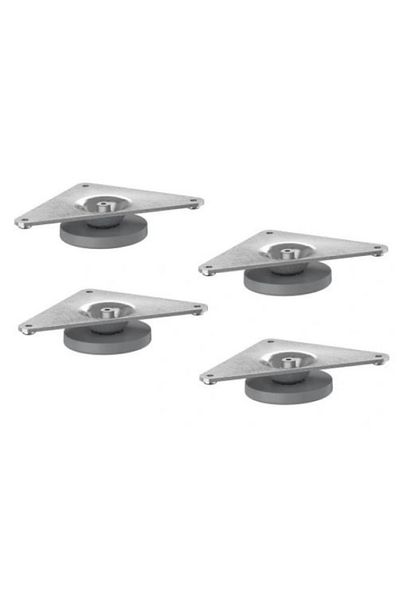SyaMAG Set of 4 Adjustable Furniture Legs, Steel, 11.5 X 8 X 2.5 Cm