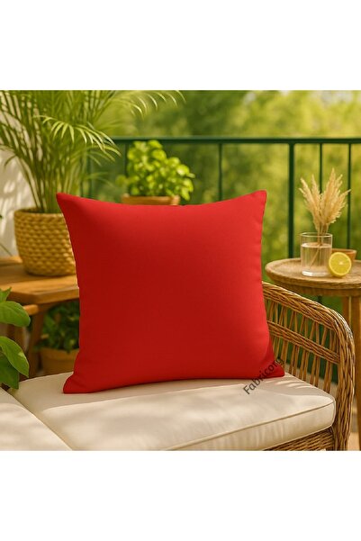 fabricorg غطاء وسادة من قماش البط مقاس 40 × 40 سم باللون الأحمر يناسب اللكم