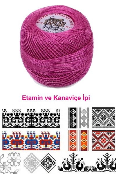 PRATİKOBA Tiger Etamine and Cross Stitch Thread 8 No Code/Color: 305 - Royaleks