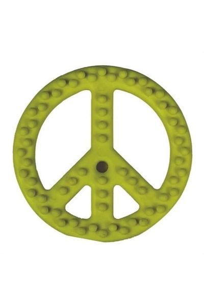 LiderGlobal Peace Bone Colored Tooth Cleaning Cat Dog Activity Toy