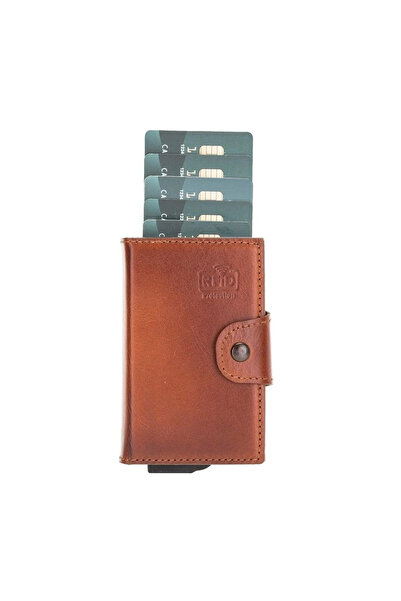 Eco Lounge Mondello Magic Leather Card Holder Rst2Ef Tan