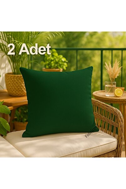 fabricorg Punch'a Uygun Duck Bezi Kırlent Kılıfı Çimen Yeşili (40x40 Cm) 2 Adet