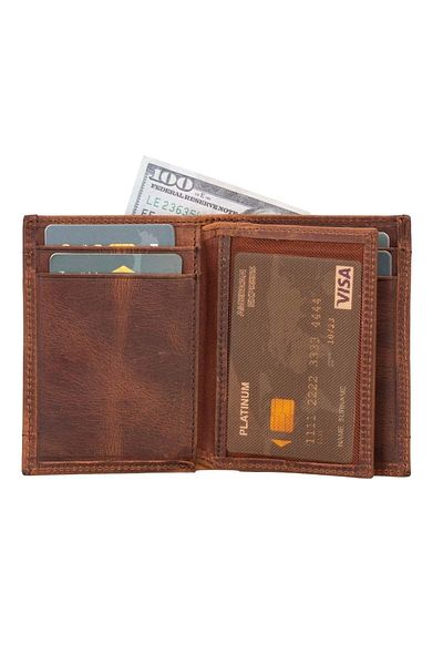 Enseb Airmaka Airtag Compatible Leather Men's Wallet G2 Brown