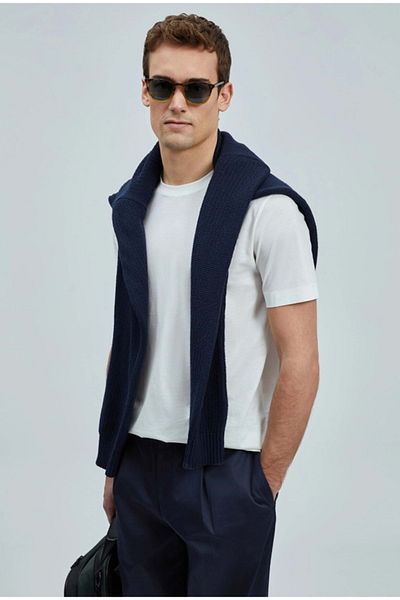 Lufian 111020262 Bran Ανδρικό T-Shirt Basic Ανδρικό T-shirt Λευκό