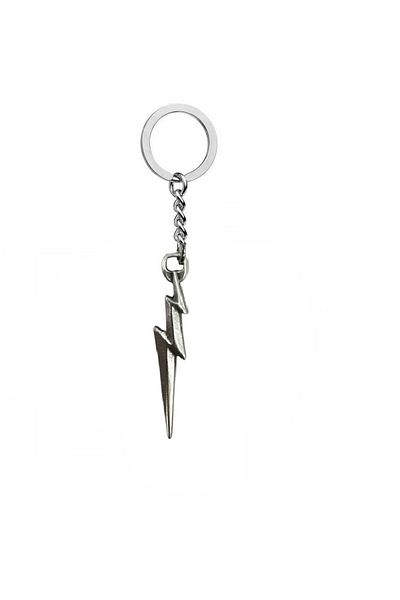 Herşey Nota Lightning Figured Metal Keychain – Silver Color |   Unisex Street Style Accessory