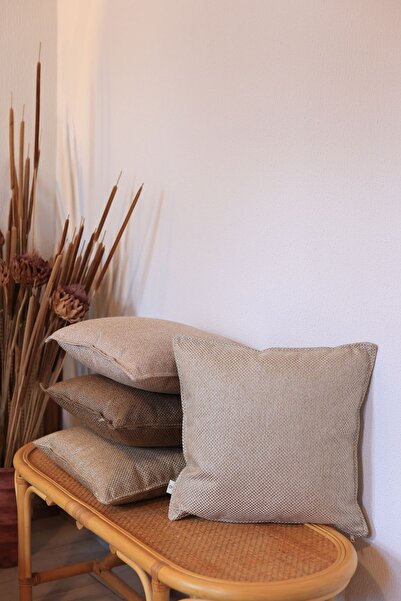 NEEDLE Serrated Kırlent Kılıfı Bej-jüt (45X45)