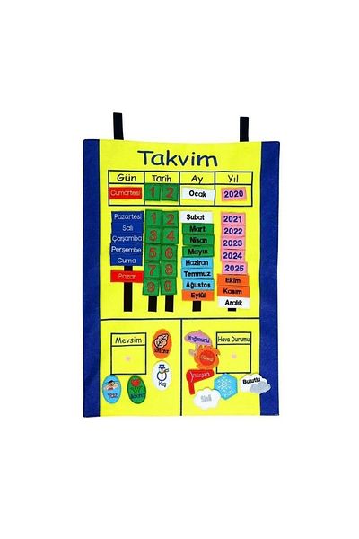 LiderGlobal AND-5121 Calendar Velcro Board