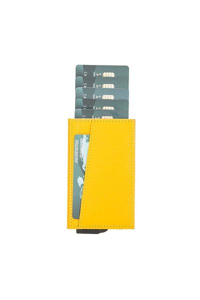 KAKTÜS JACK Mondello Magic Leather Card Holder Fl12 Yellow