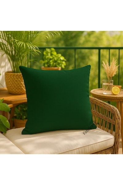 fabricorg Duck Cloth Throw Pillow-Cover Grass (40X40 cm)