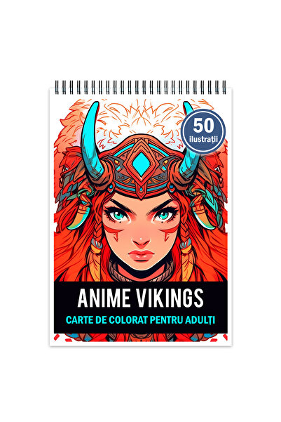 Legendary Gifts Carte de colorat pentruantistres, 50 de ilustratii, Anime Vik...
