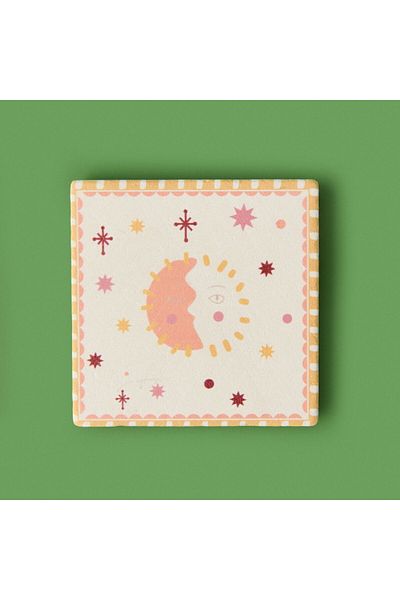 MATMEL Moon Sun Coasters - Colorful - 10 cm
