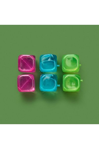 MATMEL Square 6-Piece Plastic Ice Cube - Colorful
