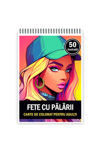 Legendary Gifts Carte de colorat pentruantistres, 50 de ilustratii, Fete cu p...