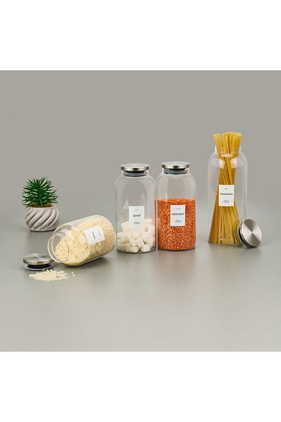 MATMEL Workshop Model Candy 20 Jar Label - White / Black