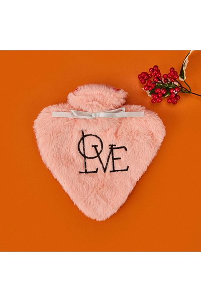 MATMEL Heart Plush Hot Water Bag - Pink - 600 ml