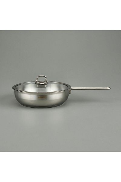 MATMEL Saphire Steel Pan with Lid - Inox - 26 cm