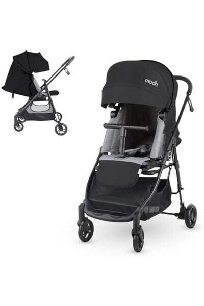 Moon عربة أطفال ريفو قابلة للدوران 360 درجة - عربة أطفال قابلة للطي مع سلة