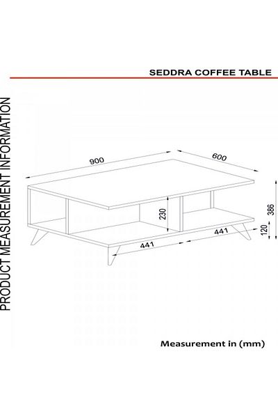 SAHABA SEDDRA W&B TV Stand, Coffee Table and Coffee Corner Set
