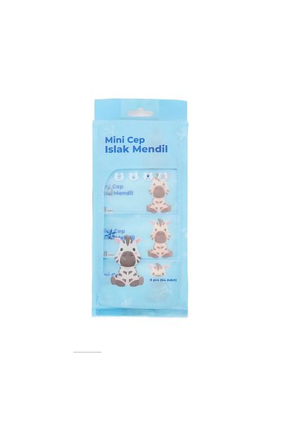ASPARTAM Home 8 Pack Mini Pocket Wet Wipes -