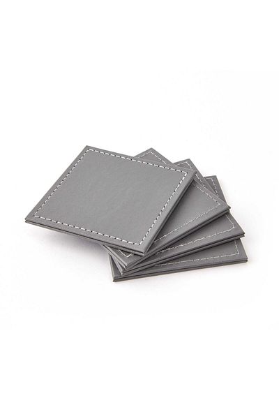 MATMEL Decorative Brown 4-Piece Coasters - Assortment - 10X10 cm