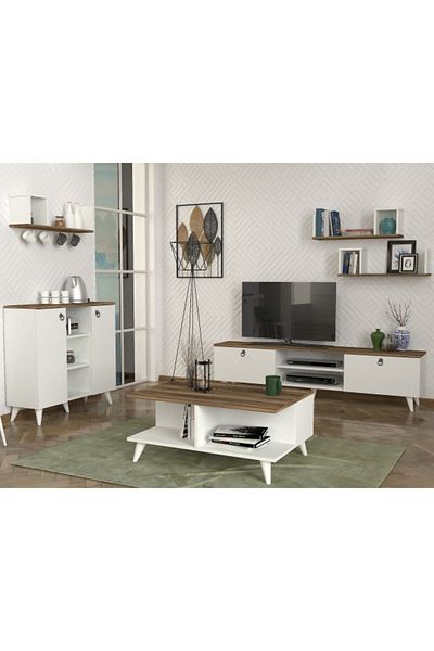 SAHABA SEDDRA W&B TV Stand, Coffee Table and Coffee Corner Set