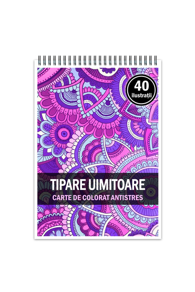 Legendary Gifts Carte de colorat antistres, 40 de ilustratii Tipare uimitoare
