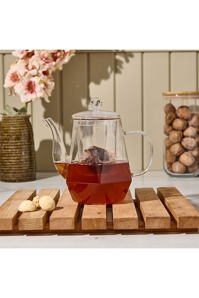 ASPARTAM Star Borosilicate Glass Teapot - Transparent - 800 ml