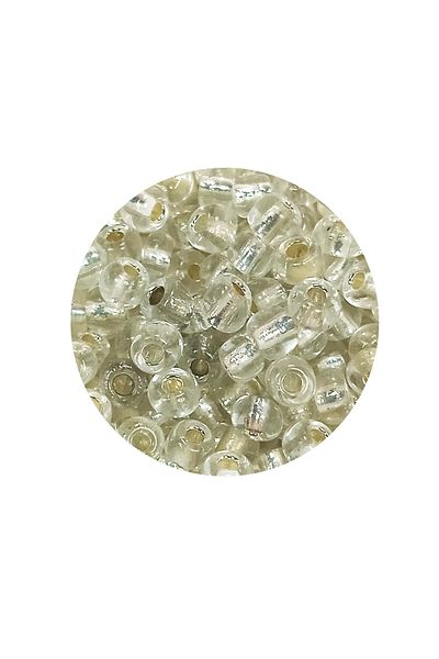 PRATİKOBA Bulky Glass Sand Beads Large Size (6/0) 4 mm - 20 Grams - Transparent - Bnc086