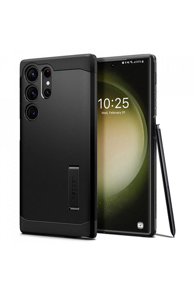 Spigen Case for Samsung Galaxy S23 Ultra - Spigen Tough Armor - Black