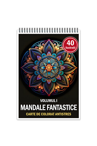 Legendary Gifts Carte de colorat antistres, 40 de ilustratii Mandale Fantasti...