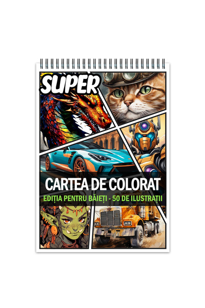 Legendary Gifts Carte de colorat, Super cartea de colorat pentru baieti, un m...