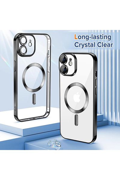 Techsuit Case for iPhone 12 - Techsuit Luxury Crystal MagSafe - Black