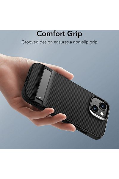 ESR IPhone 15 Plus Case - ESR Air Shield Boost Kickstand - Translucent Black