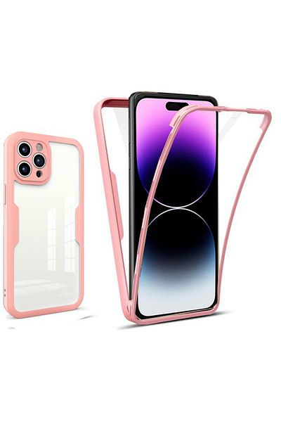 Techsuit IPhone 14 Pro Max Case + Foil - Techsuit ColorVerse 360 Series - Pink