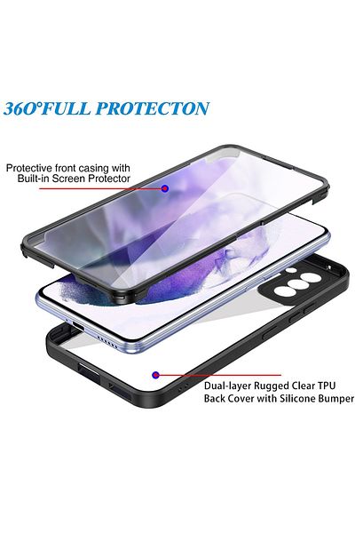 Techsuit Carcasă pentru Samsung Galaxy S23 + Folie - Techsuit ColorVerse 360 ​​Series - Albastră