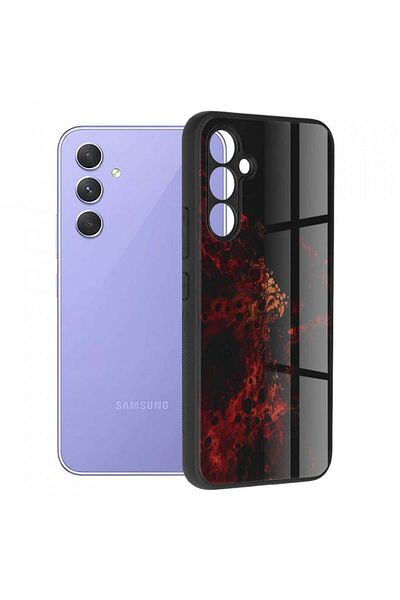 Techsuit Samsung Galaxy A54 Case - Techsuit Glaze Series - Red Nebula