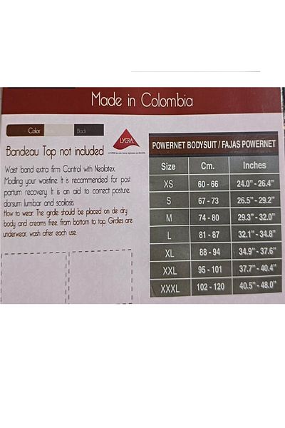 Fine bella Original Colombian-made slimming belly belt 4002
