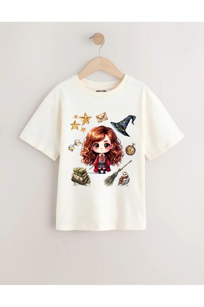 Little Aden Girl's Harmonie Harry Potter Printed Oversize Summer T-Shirt