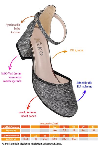 KARAMAZI Karamazı Kids Ressa Çupra Stone Girl's 5 cm Heeled Sandals Evening Dress Shoes