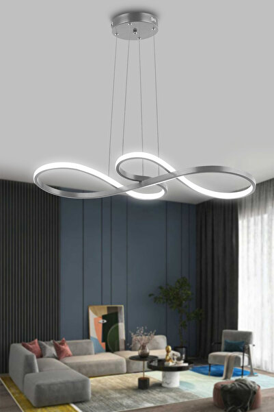 RSCOLLECTIONS Yol Modern Sarkıt Mutfak, Balkon Led Avize Kumandalı Krom