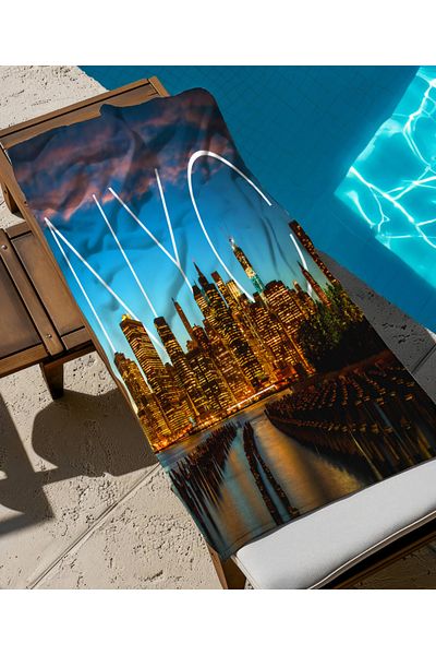hediyechy Nyc Themed Beach Towel